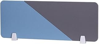 Acoustic Absorbing Desk Divider Privacy Panel Sound Proof Desk Partition Board with 2 Clips Double Color Workstation Desktop Mounted Screen for Library