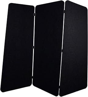 Versare SoundSorb VersiPanel | Acoustic Room Divider | Lightweight Portable Partition | Folding Sound-Dampening Wall |6' x 5' Black SoundSorb Panels