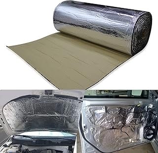 LINGDA 21.53 SqFT 10mm Heat Shield Thermal Sound Insulation Proofing Deadener Mat Car Noise Control Acoustic Dampening Moistureproof Waterproof (40 inch X 80 inch)