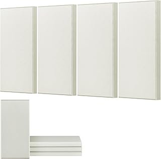 VEVOR 4 PCS Acoustic Panels, 2 inch Thick 23.6 x 11.8 inch Fiberglass Sound Absorbing Panels, Self-Adhesive Soundproof Wall Boards, for Studios, Office, Home Theater,Meeting Room, Beige