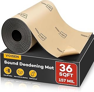 VOISEN Sound Deadener for Cars, 157 MIL (4 mm) 36 sqft Sound Deadening Mat,Car Sound Deadening Closed Cell Foam & Heat Insulation Mat - PE Foam Sound Deadener Material & Heat Barrier