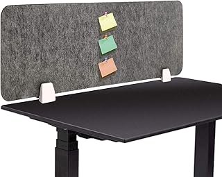 MYOYAY 40''x12'' Privacy Panel Clamp-on Acoustic Desk Divider Freestanding Sound Absorbing Cubicle Desk Divider Removable Acoustic Partitions with 2 Clips for Offices, Braries, Classrooms, Library