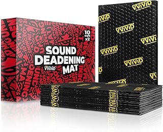 VViViD Car Sound Deadening Mat 10 sq ft, 2mm Thick Butyl and Foil Audio Insulation and Dampening