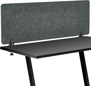 Colarr Sound Proof Dividers with Clamp 16 x 47 '' Mounted Desk Divider Privacy Panel Acoustic Absorbing Desk Partition Privacy Boards for Office Desktop Accessories Reduce Distractions