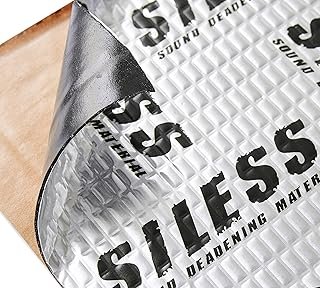Siless 80 mil (2mm) 10 sqft (0.95 sqm) Car Sound Deadening mat - Butyl Automotive Sound Deadener - Noise Insulation and Vibration Dampening Material (10 sqft)